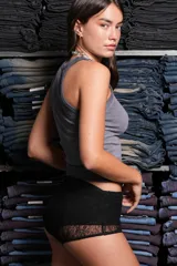 Musculosa ajustada de morley con cuello redondo y efecto degradado.