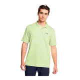 Remera polo Under Armour Matchplay para hombre, color gris jaspeado con logo negro en el pecho.