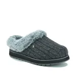 Zuecos Skechers Keepsakes Ice Storm grises de tejido de punto suave con forro de piel sintética y plantilla memory foam.
