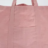 Bolso shopper de playa extragrande color rosa, de algodón.