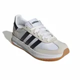 Championes Adidas Run 70s 2.0, color blanco con detalles en negro y beige.