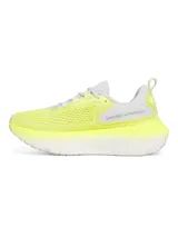 Championes Under Armour Infinite Elite 2, color amarillo flúor con detalles en gris y blanco.