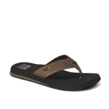 Ojotas Reef The Layback color marrón con plantilla negra.