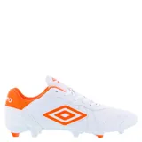 Championes de fútbol Umbro Touch FG, color blanco, con tapones.