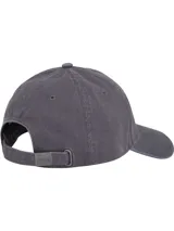 Gorra de béisbol gris de algodón lavado, con logo tonal del monotipo Hilfiger bordado en el frente y logo del monotipo Hilfiger en relieve en la tira de ajuste trasera.
