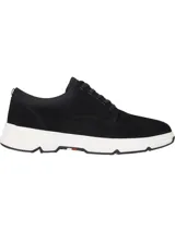 Zapatillas de corte medio color negro, con exterior de ante, interior de poliéster reciclado y suela de goma y caucho.