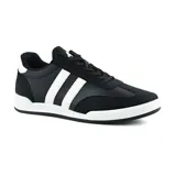 Championes deportivos American Sport Dylan, color azul marino con detalles en blanco. Presentan tres tiras blancas en el lateral y suela blanca con detalles en negro.