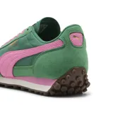 Championes Puma Easy Rider Vintage, color verde con detalles en rosa.