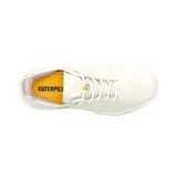 Zapatillas Caterpillar Hex Lite Leather color blanco hueso, con cordones, capellada de cuero y suela de goma.