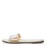 Sandalias Havaianas modelo You Angra, color beige arena, con tira ancha transparente y suela texturizada.