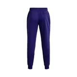 Pantalón de jogging Under Armour para hombre, color azul marino, con cintura elástica ajustable con cordón y logo pequeño en amarillo.