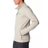 Campera polar Columbia Park View Fleece, color azul jaspeado, con cierre frontal completo, cuello alto, bolsillos laterales con cierre y bolsillo en el pecho con cierre vertical en color verde lima. Cuenta con tecnología Omni-Wick, puños elásticos con orificios para pulgares y protector de barbilla.