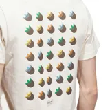 Remera Adidas color crema con logo Trefoil estampado en el pecho en tonos marrón y dorado.