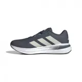 Championes Adidas Galaxy 7 para running, color gris con detalles en blanco. Cuentan con tecnología Cloudfoam para mayor amortiguación y comodidad.