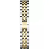 Reloj de acero combinado con detalles en dorado y plateado, con esfera plateada y correa de eslabones.
