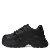 Championes negros con plataforma y suela track.