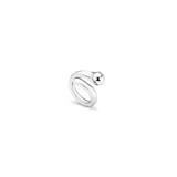Anillo de aleación metálica bañado en plata de ley, con diseño moderno y minimalista.