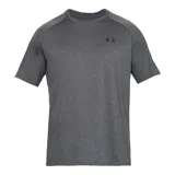 Remera deportiva Under Armour Tech 2.0 de hombre, color gris jaspeado con logo negro en el pecho.