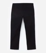 Pantalón de vestir color gris claro, de corte slim fit y largo cropped.
