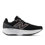 Championes New Balance 520 V9, color negro con logo en color cobre, ideales para running.