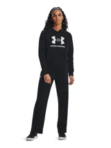 Buzo negro Under Armour de corte clásico, con capucha y logo grande estampado en el frente. Confeccionado en tejido Fleece ligero, cómodo y cálido.