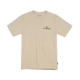 Remera básica color beige de manga corta con logo en el pecho.