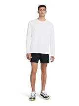 Short de running Under Armour Launch de 5 pulgadas, color bordó con logo reflectivo en el lateral.