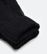 Guantes negros de acrílico con dedos touch screen.
