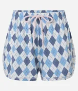 Short de pijama con cintura elástica y cordón contrastante.