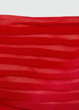 Top palabra de honor con cierre de cremallera invisible en el lateral, diseño drapeado, entallado y estampado.