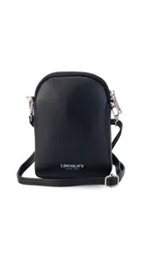 Bandolera pequeña y compacta color amarillo mostaza, realizada en símil cuero. Posee un bolsillo frontal con tapa y broche metálico, y un compartimento principal con cierre superior. Incluye correa ajustable del mismo material.