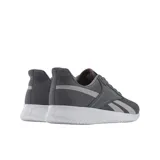 Championes Reebok Fluxlite color gris con detalles en blanco y suela blanca.