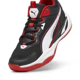Championes Puma Playmaker 2023, color negro con detalles en rojo y blanco.