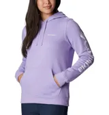 Buzo negro con capucha y bolsillo tipo canguro. Logotipo de Columbia estampado en blanco en el pecho.