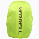 Mochila unisex Merrell Crest Daypack de 22 litros, color gris con detalles en negro. Fabricada en poliéster ripstop con tratamiento repelente al agua y cobertor impermeable de alta visibilidad. Cuenta con cinturón lumbar, respaldo acolchado con Mesh Foam Core, cinta Daisy Chain, bolsillos laterales para botellas, ajuste de pecho con silbato y bolsillo para llaves en la hombrera.