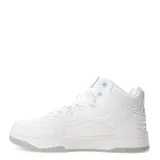 Championes de estilo botita color negro, con suela blanca y logo de la marca en el lateral.