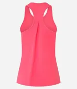 Musculosa deportiva roja de microfibra con perforaciones y espalda estilo nadador.