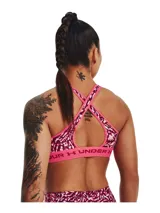 Top deportivo Under Armour con estampado abstracto en tonos de gris.