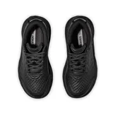 Championes Hoka Bondi SR de cuero negro, con suela gruesa y resistente al agua. Diseñados para el uso diario y actividades laborales.