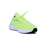 Championes deportivos Actvitta color amarillo flúor, acordonados, con suela blanca y detalles en negro.