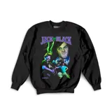 Buzo negro de algodón con estampado de Jack Black.