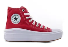 Zapatillas Converse Chuck Taylor All Star Move Hi, color rojo, con plataforma blanca y logo de Converse All Star en el lateral.