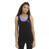 Musculosa deportiva Puma Active de mujer, color negro con logo estampado en blanco en el pecho.