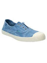 Zapatillas Natural World modelo Greece, color verde agua, sin cordones, fabricadas en España con algodón orgánico y suela de goma.