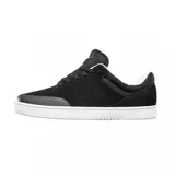 Championes grises de skate marca Etnies, modelo Marana, con logo blanco en el lateral, cuello acolchado con interior azul y suela blanca con base marrón.