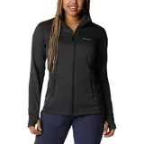 Campera polar Columbia con cierre frontal, bolsillos laterales con cierre y orificios para pulgares.