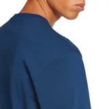Camiseta Adidas Adicolor Outline Trefoil azul con logo blanco delineado.