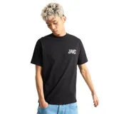 Remera negra de manga corta con logo de Vans estampado en el pecho.