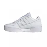 Championes urbanos Adidas Forum Bold Stripes, color blanco con plataforma.