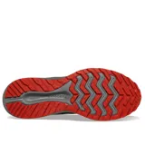 Championes de running para hombre, diseño en gris con detalles en negro y rojo, con amortiguación VERSARUN y parte superior ligera y transpirable.